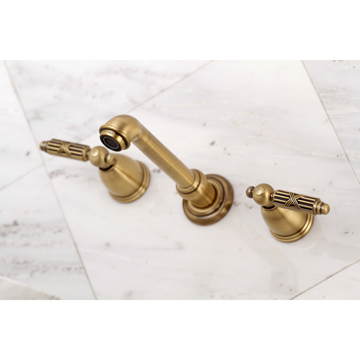 Kingston Brass KS7128GL Georgian Two-Handle Wall Mount Bathroom Faucet