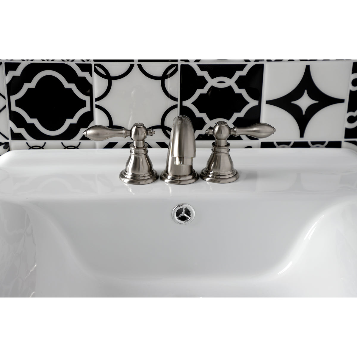 Kingston Brass KB915ACL American Classic Widespread Bathroom Faucet with Retail Pop-Up