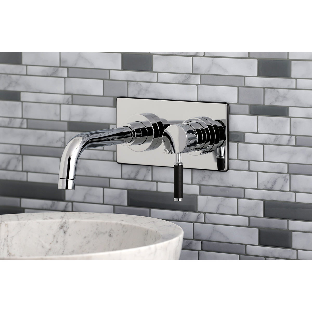 Kingston Brass KS8118DKL Kaiser Single-Handle Wall Mount Bathroom Faucet