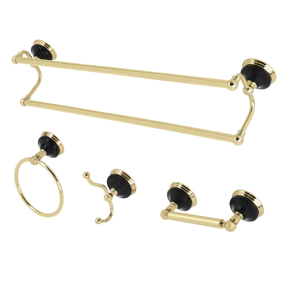 Kingston Brass Water Onyx 4 Piece Bathroom Accessory Set K B