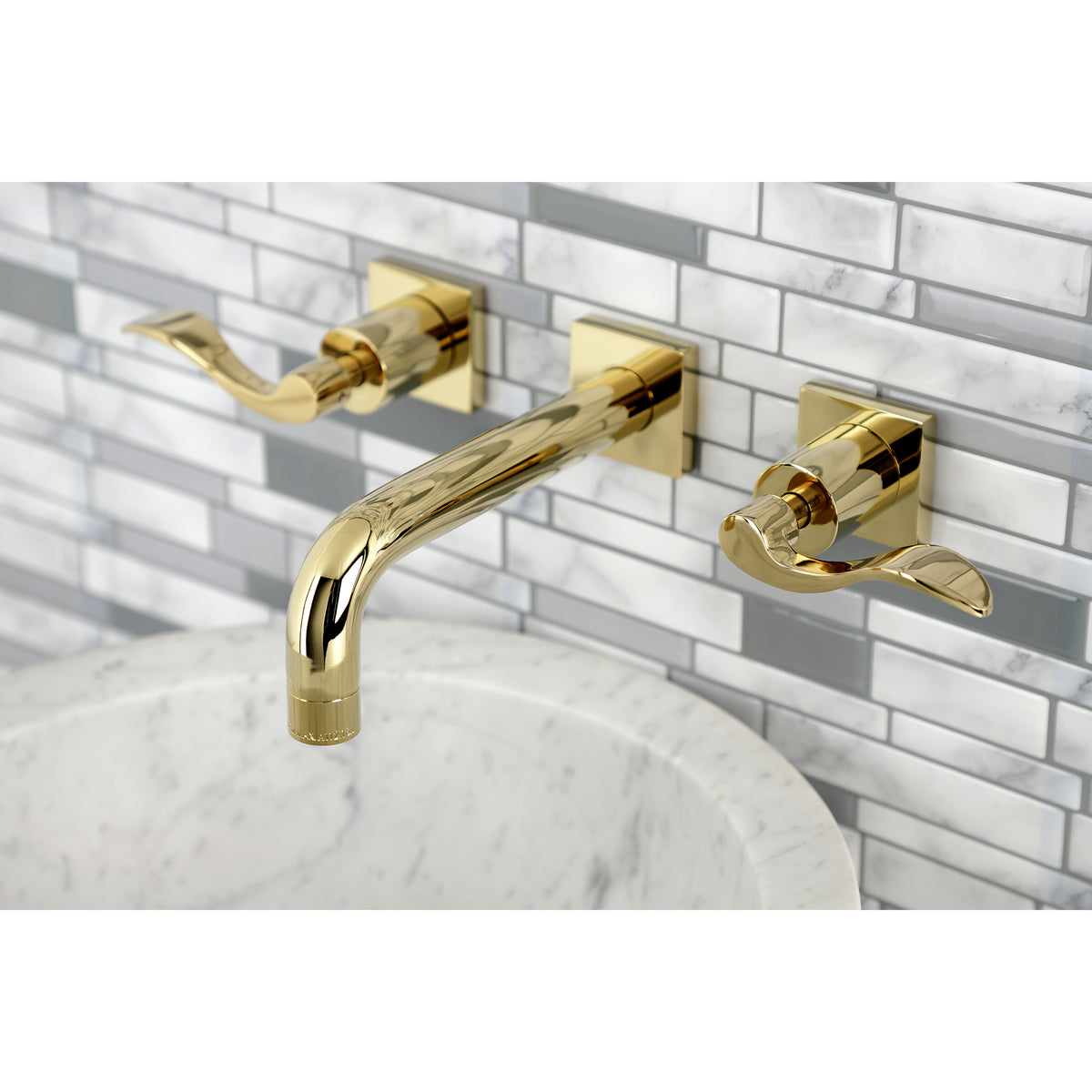 Kingston Brass KS6126DFL NuWave Two-Handle Wall Mount Bathroom Faucet