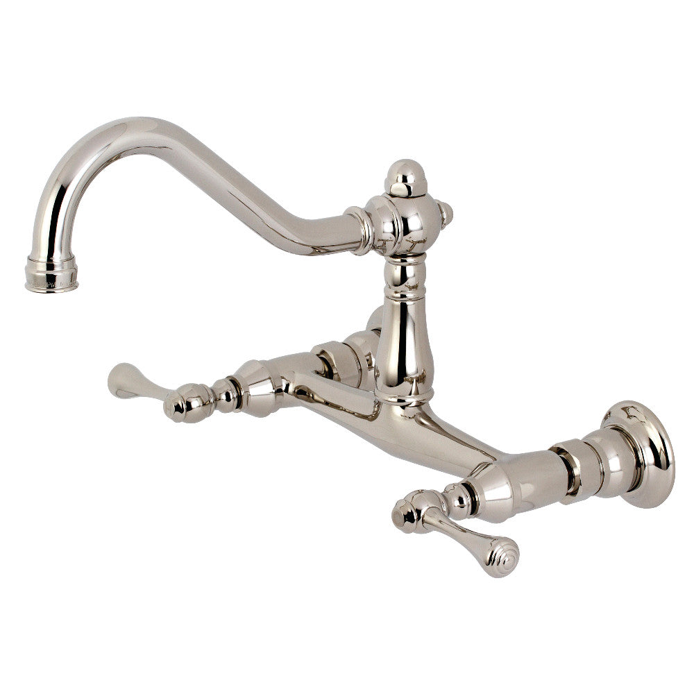 Kingston Brass KS3246BL 8" Center Wall Mount Bathroom Faucet
