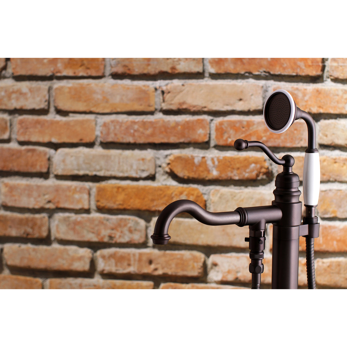 English Country Freestanding Tub Faucet with Hand Shower