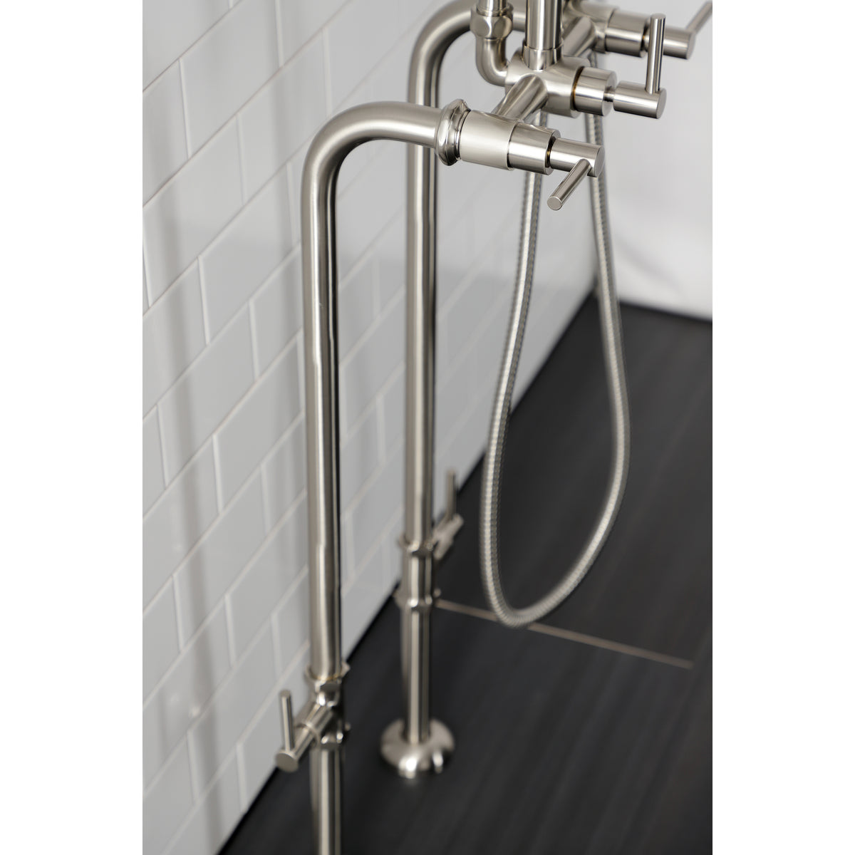 Aqua VintageL Concord Freestanding Tub Faucet with Supply Line, Stop Valve