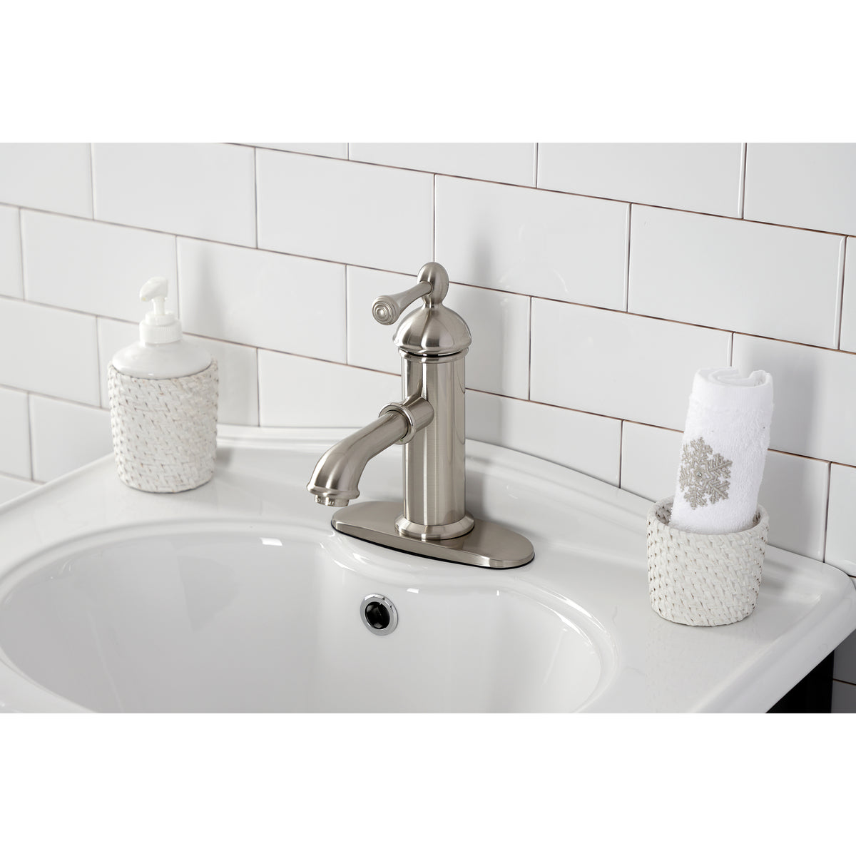 Kingston Brass KS7418BL Paris Single Lever Handle Bathroom Faucet