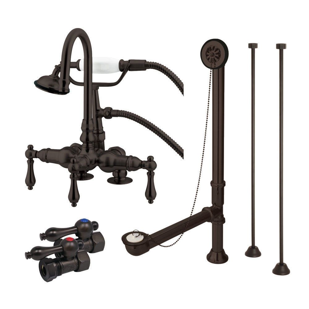 Vintage Deck Mount Clawfoot Tub Faucet Package