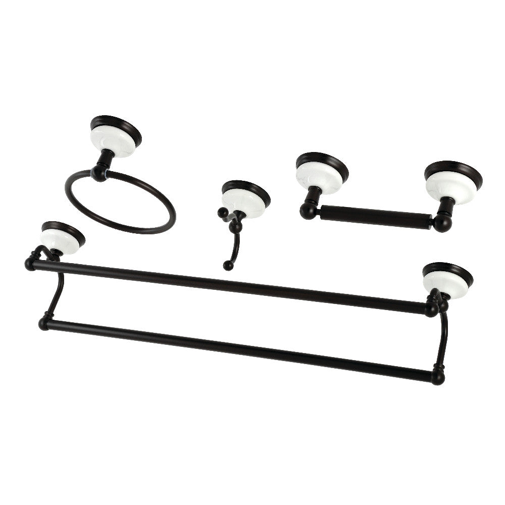 Kingston Brass Victorian 4-Pieces Dual Towel Bar Bathroom Hardware Set