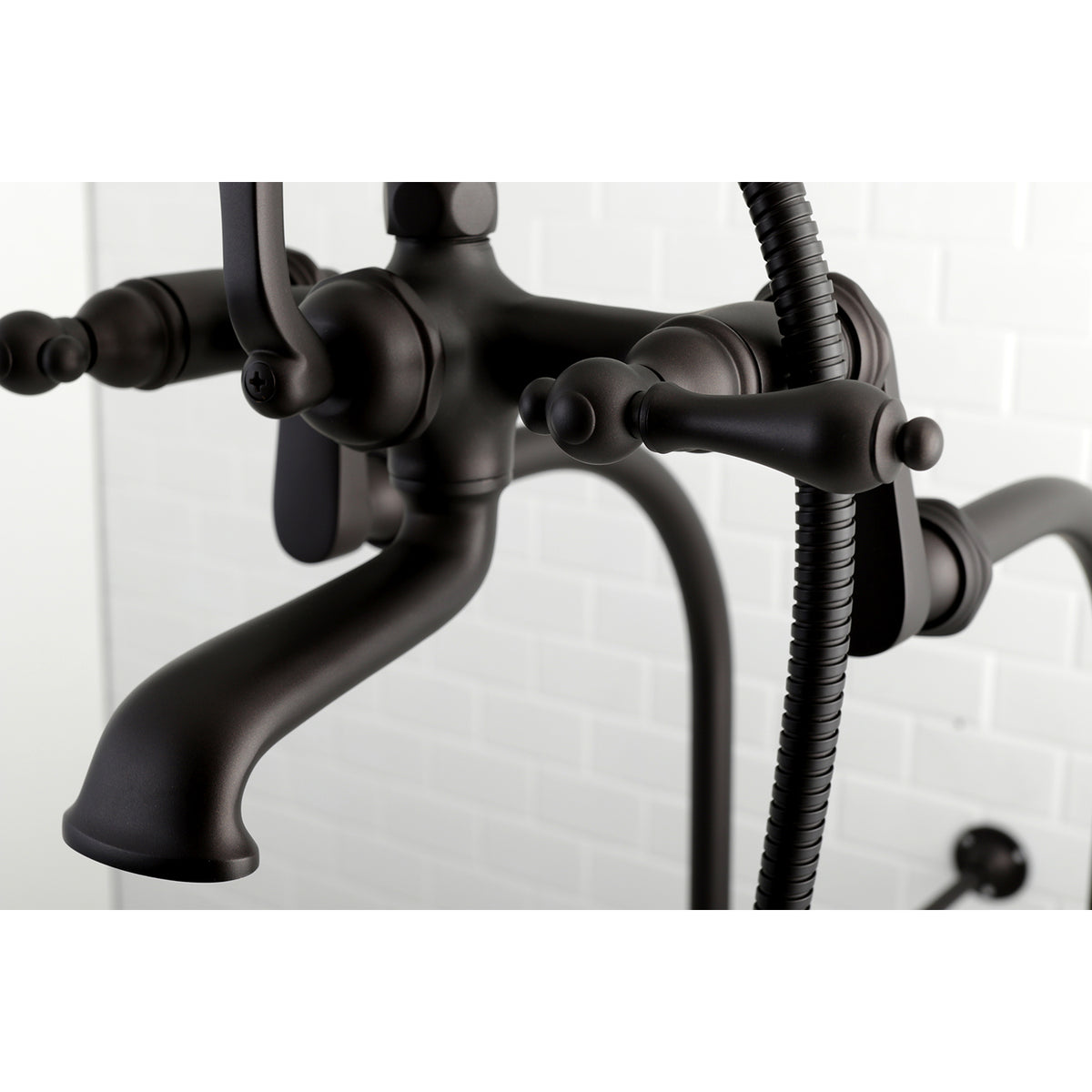 Vintage Freestanding Clawfoot Tub Faucet Package with Supply Line
