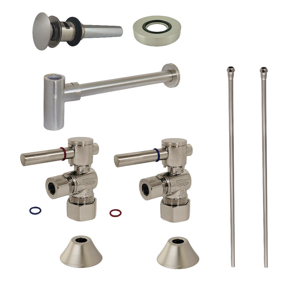 Kingston Brass Modern Plumbing Sink Trim Kit with Bottle Trap and Overflow Drain