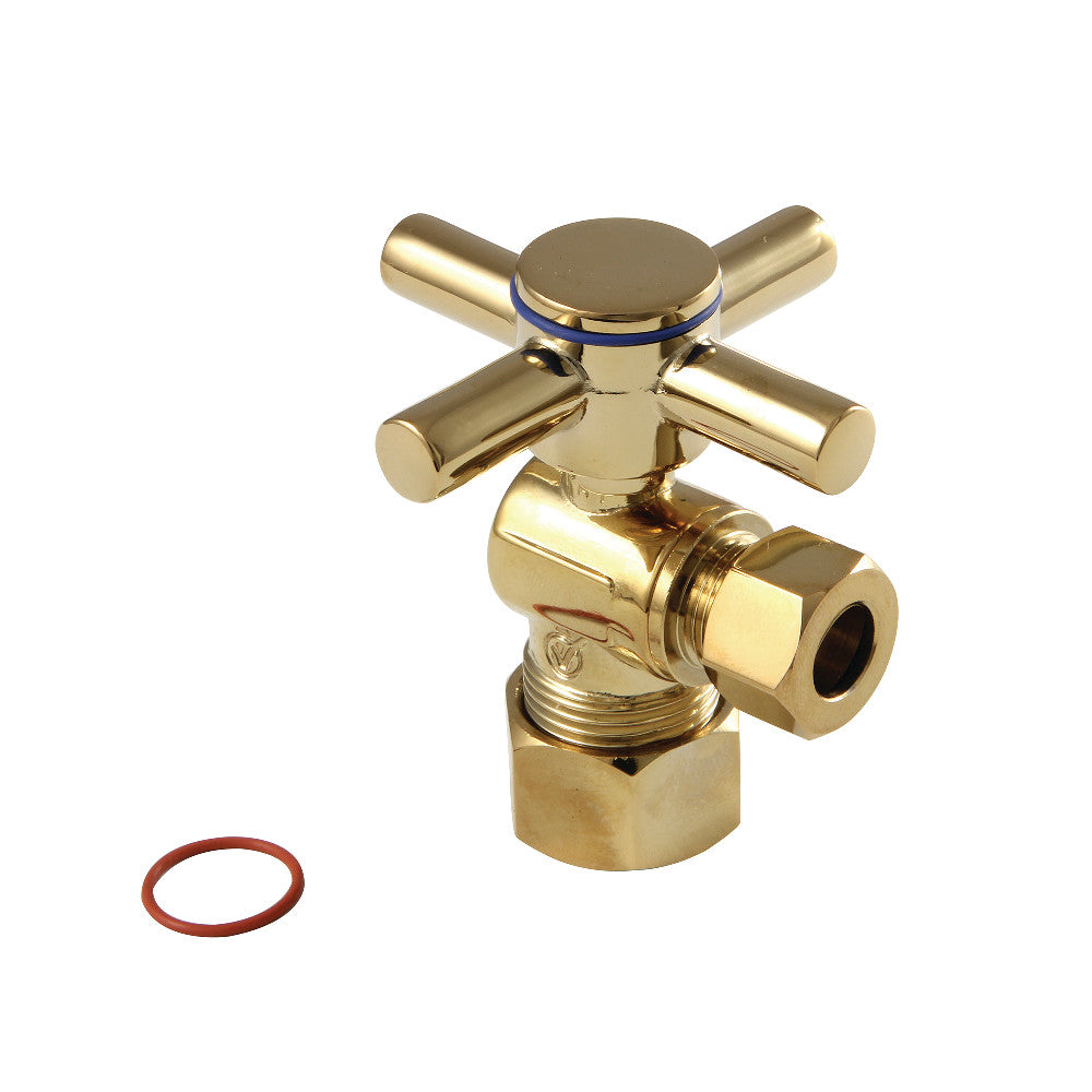 Kingston Brass Concord 5/8" x 3/8" O.D. Comp, Quarter Turn Angle Stop Valve