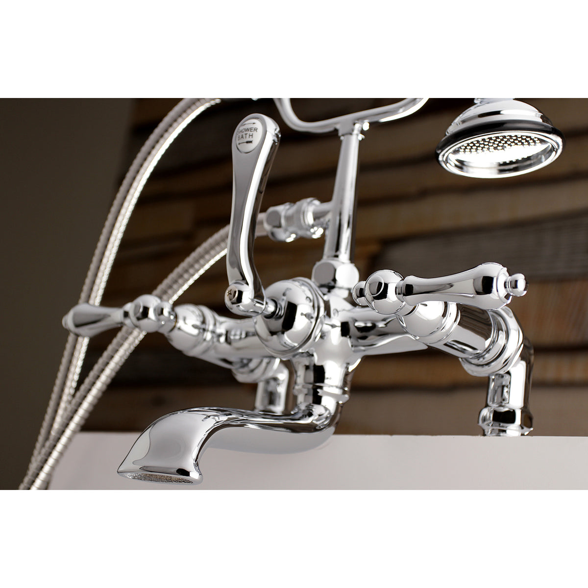 Aqua Vintage 7-Inch Tub Faucet with Hand Shower