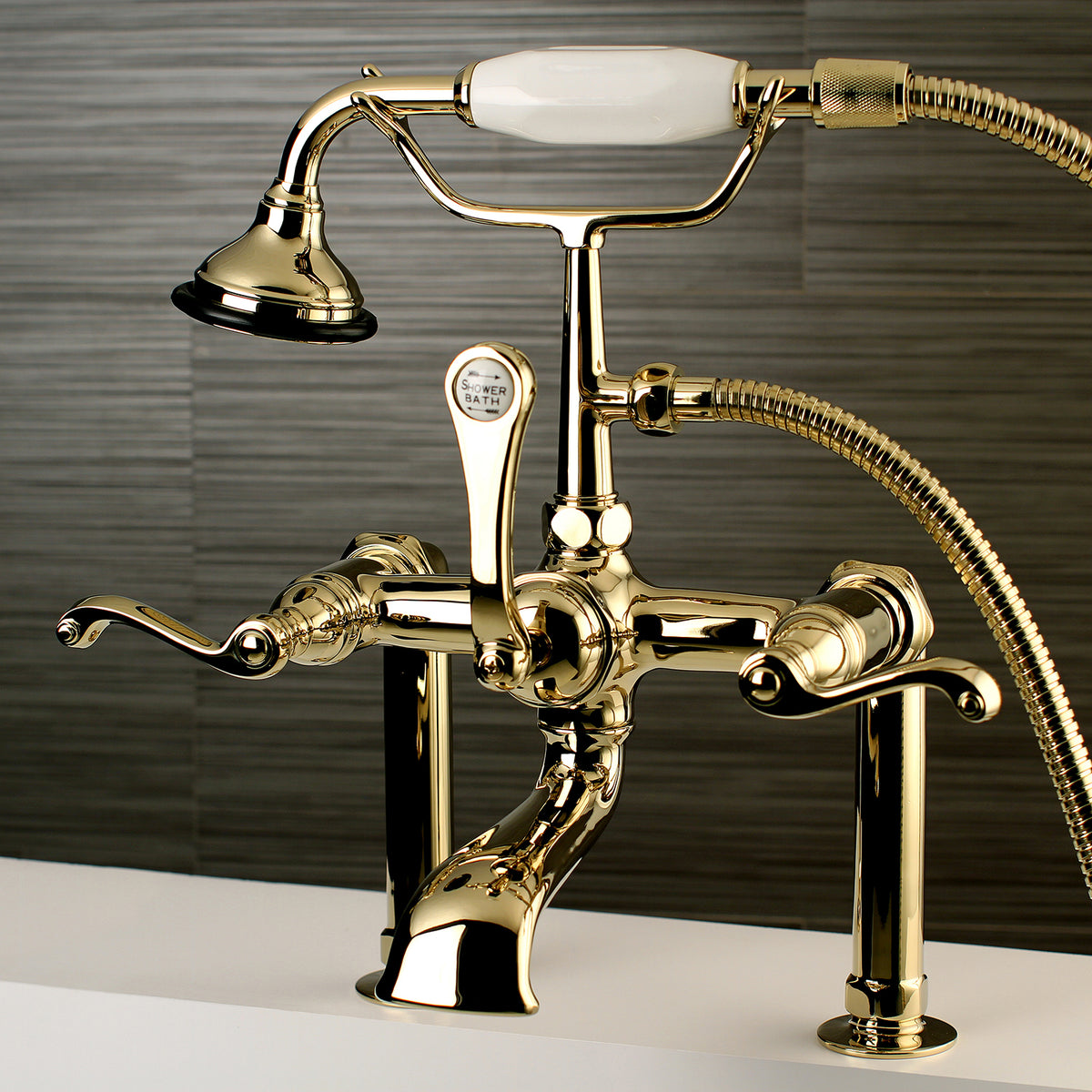 Aqua Vintage Royale Deck Mount Clawfoot Tub Faucet