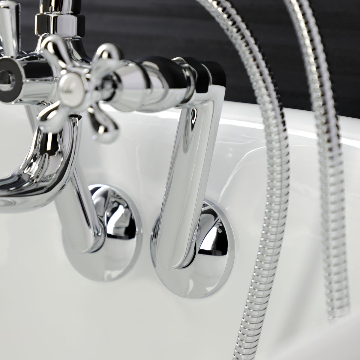 Kingston Wall Mount Clawfoot Tub Faucet with Hand Shower