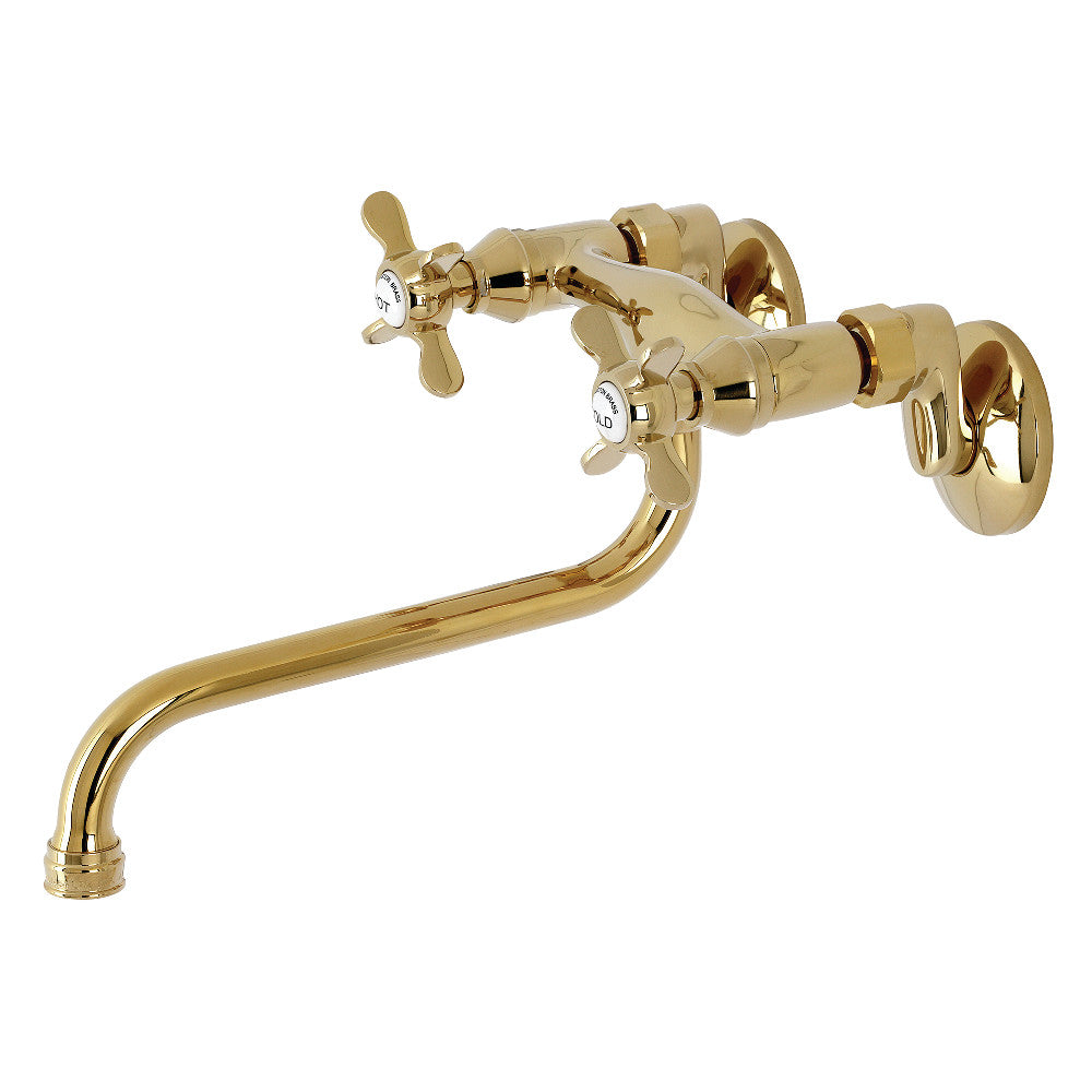 Kingston Brass KS115SN Essex Two Handle Wall Mount Bathroom Faucet