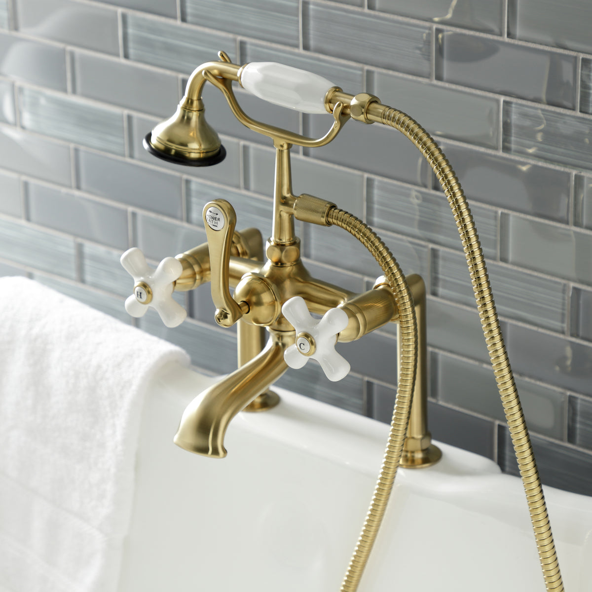Auqa Vintage Deck Mount Clawfoot Tub Faucet