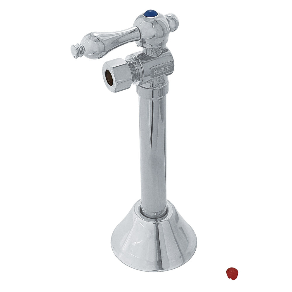 Kingston Brass 1/2" Sweat x 3/8" OD Comp Angle Shut-Off Valve with 5" Extension