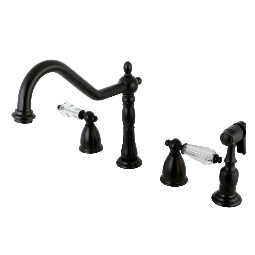 Kingston Brass KB1792WLLBS Widespread Kitchen Faucet