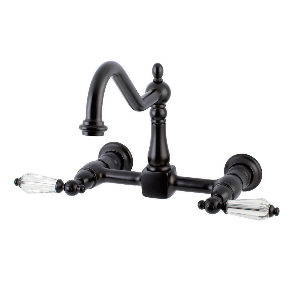 Kingston Brass KS1245WLL Wilshire Wall Mount Bridge Kitchen Faucet