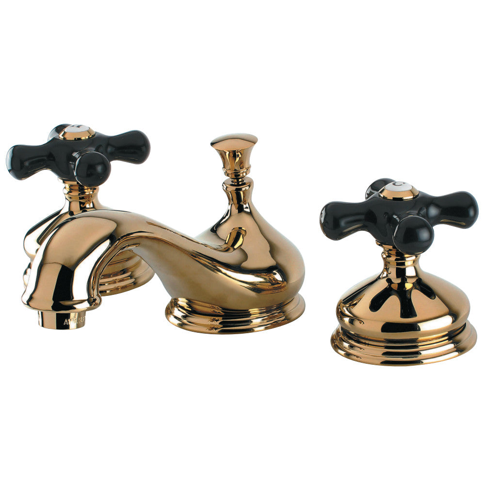 Kingston Brass KS1168PKX Duchess Widespread Bathroom Faucet with Brass Pop-Up