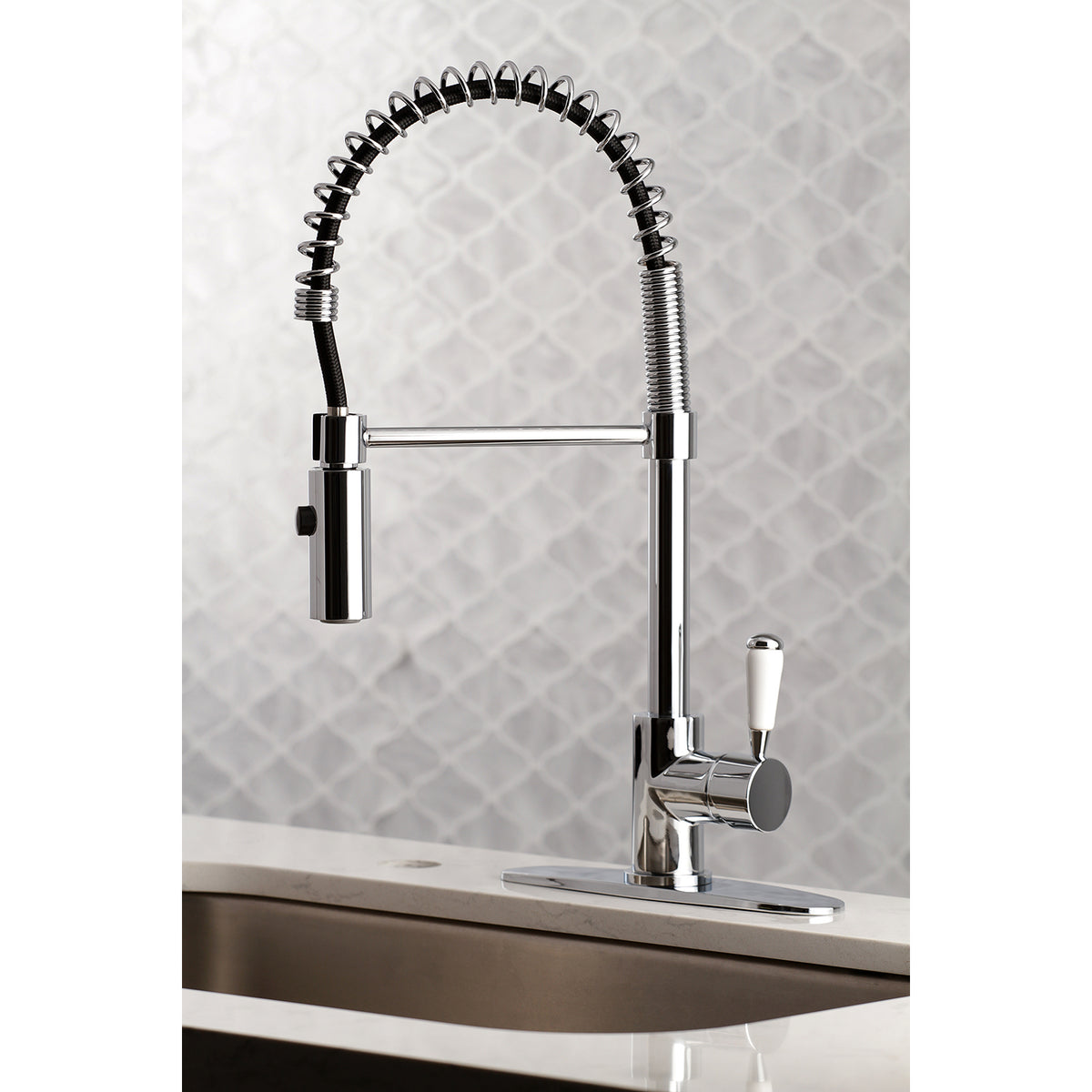 Gourmetier LS8777DPL Paris Single-Handle Pre-Rinse Kitchen Faucet