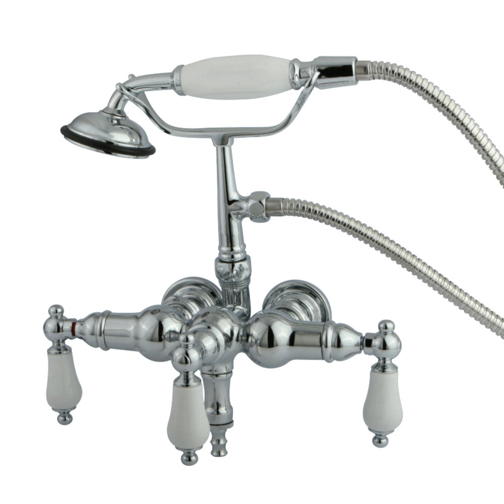 Vintage 3-3/8-Inch Wall Mount Tub Faucet with Hand Shower