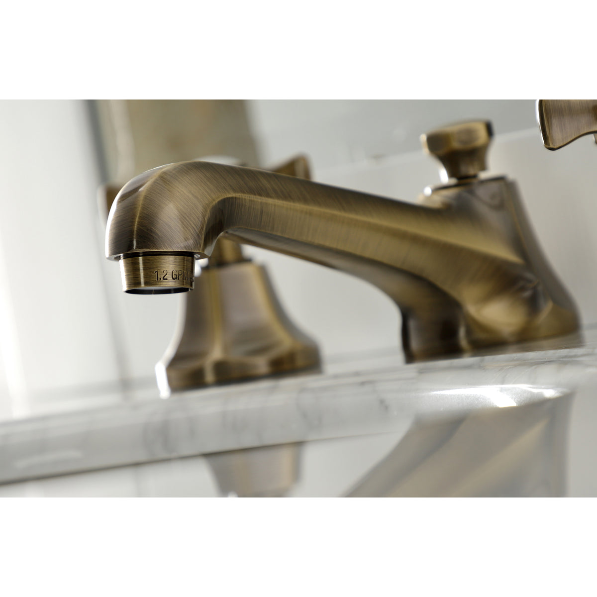 Kingston Brass KS4468NX Hamilton Widespread Bathroom Faucet with Brass Pop-Up