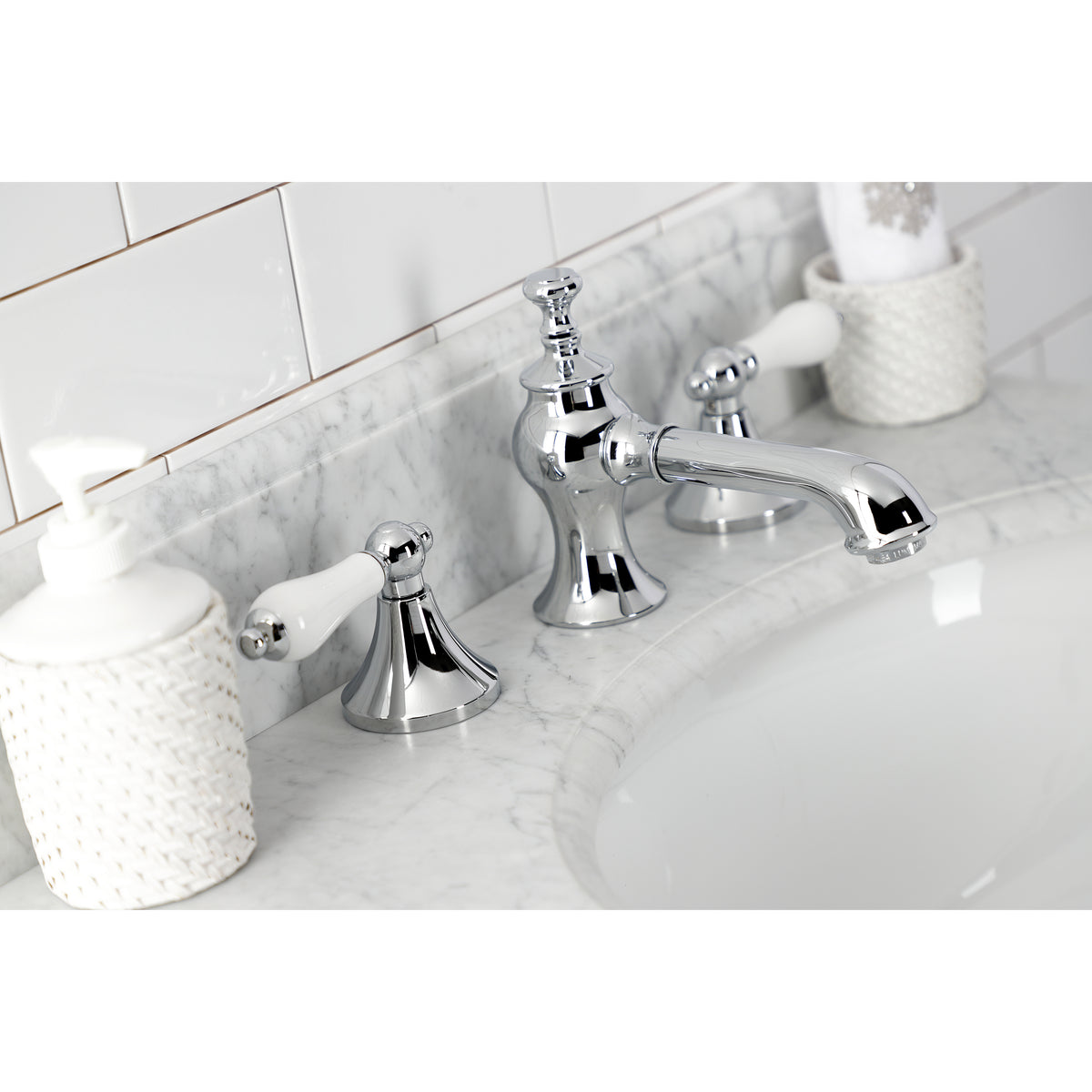 Kingston Brass KC7063PL Vintage 8 in. Widespread Bathroom Faucet