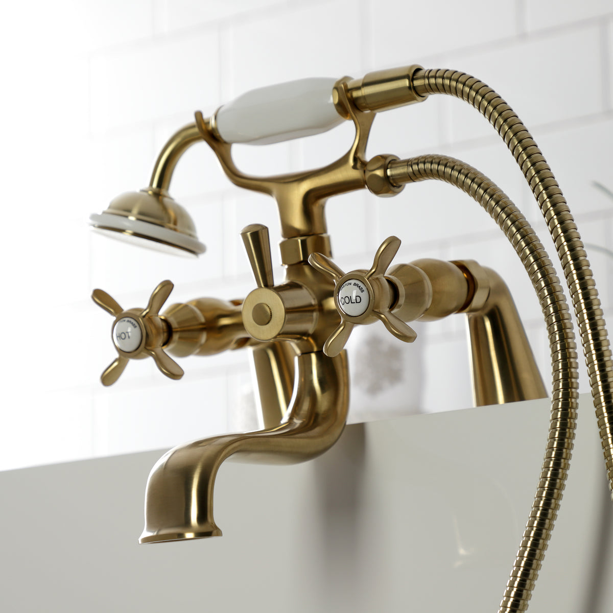 Essex Deck Mount Clawfoot Tub Faucet with Hand Shower