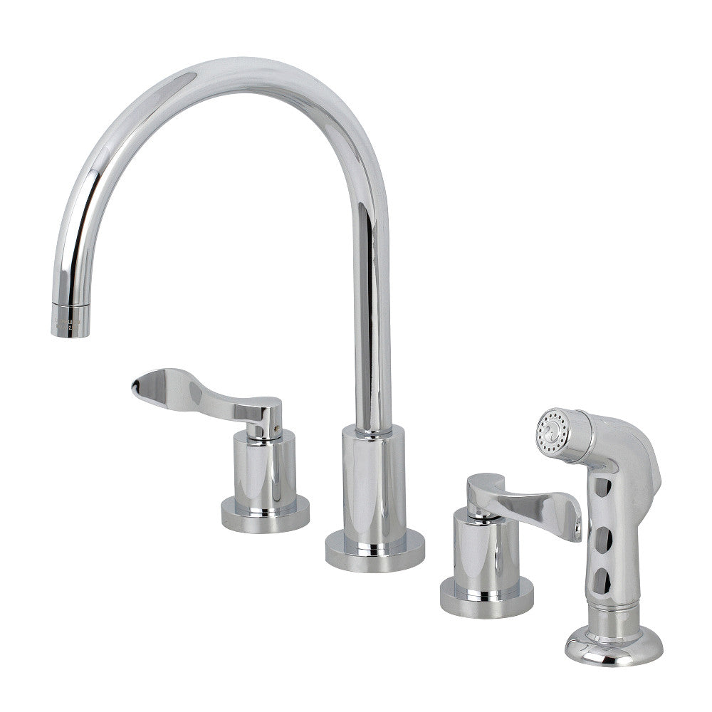 Kingston Brass KS8728DFL 8-Inch to 16-Inch Widespread Kitchen Faucet