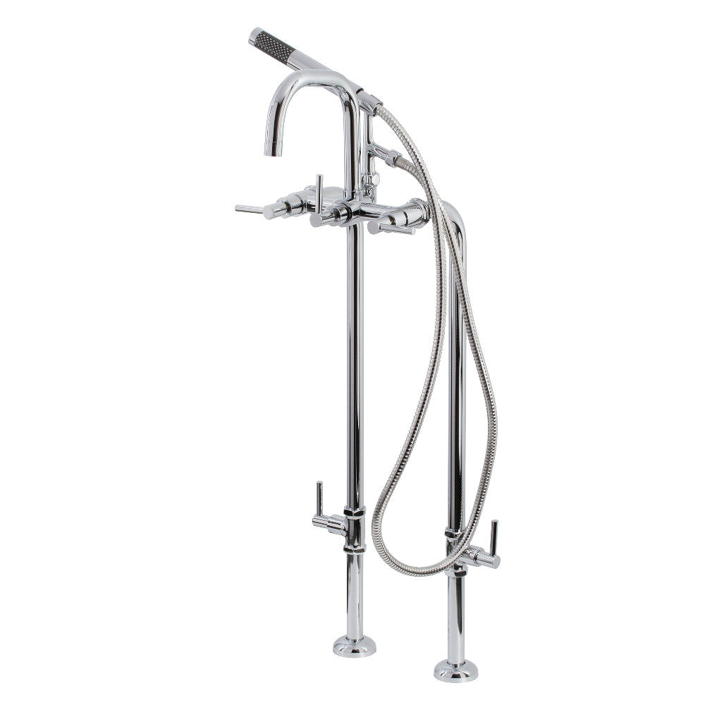 Aqua VintageL Concord Freestanding Tub Faucet with Supply Line, Stop Valve