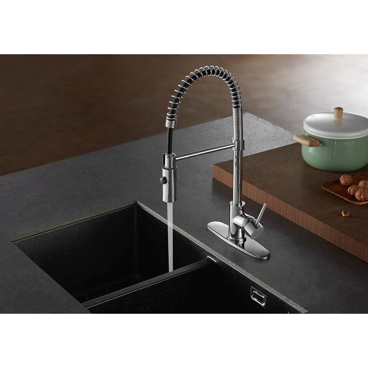 Gourmetier LS8777NYL New York Single-Handle Pre-Rinse Kitchen Faucet