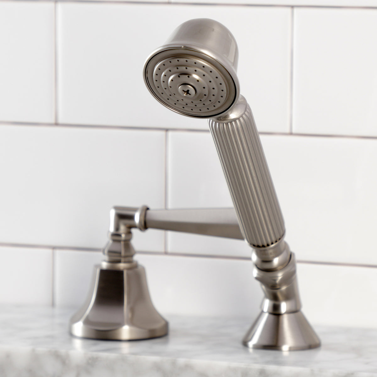 Kingston Brass Deck Mount Hand Shower with Diverter for Roman Tub Faucet