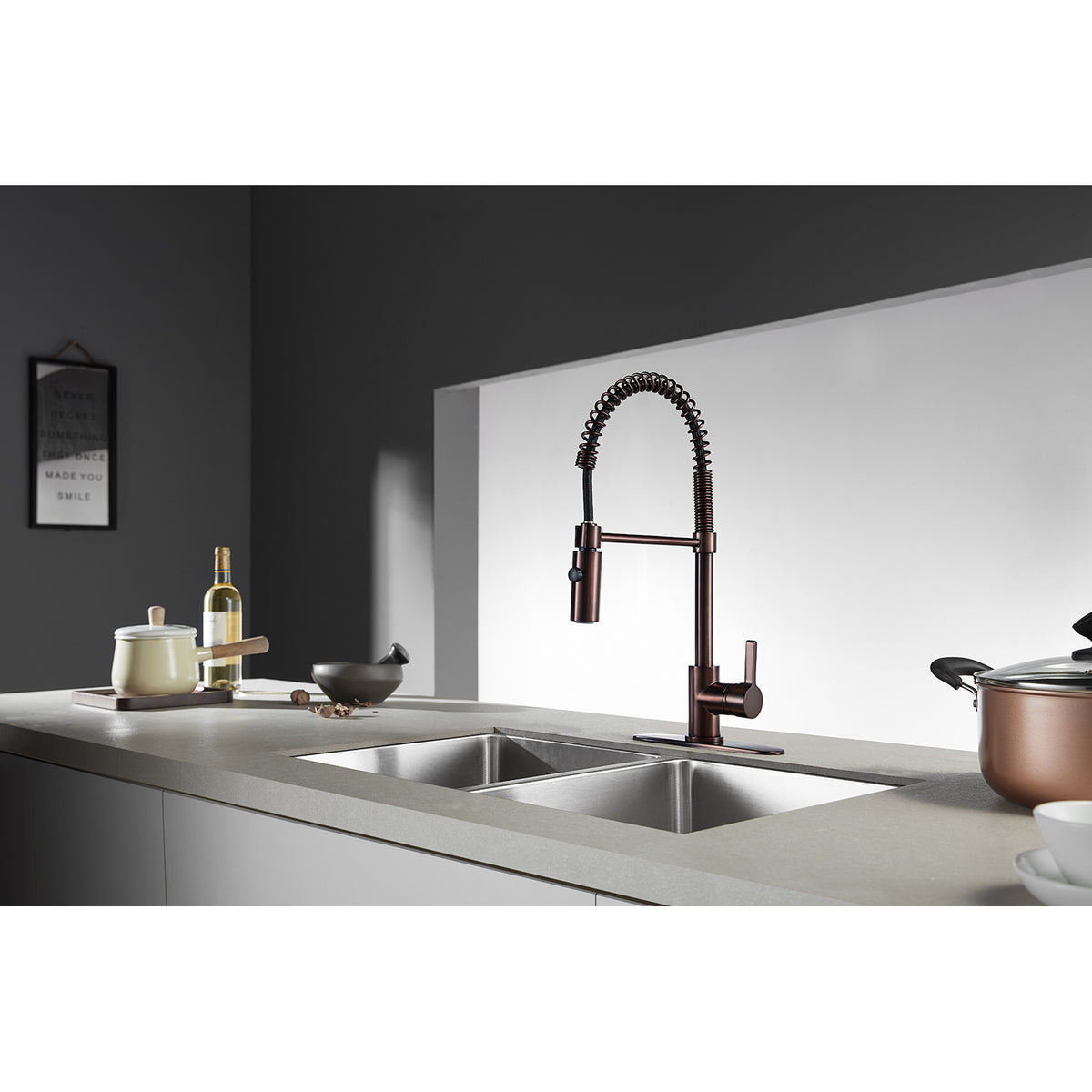 Gourmetier LS8777CTL Continental Single-Handle Pre-Rinse Kitchen Faucet