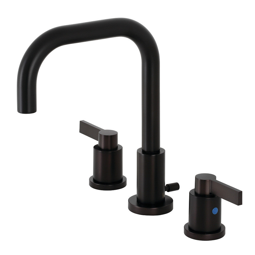 Kingston Brass FSC8938NDL NuvoFusion Widespread Bathroom Faucet with Brass Pop-Up