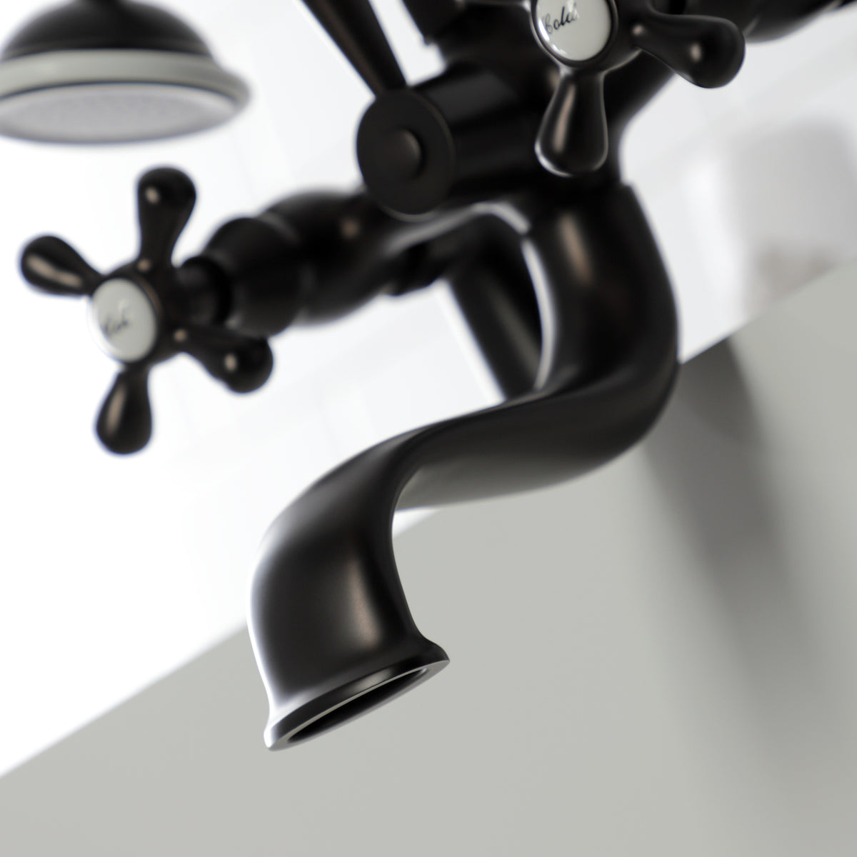 Kingston Deck Mount Clawfoot Tub Faucet with Hand Shower