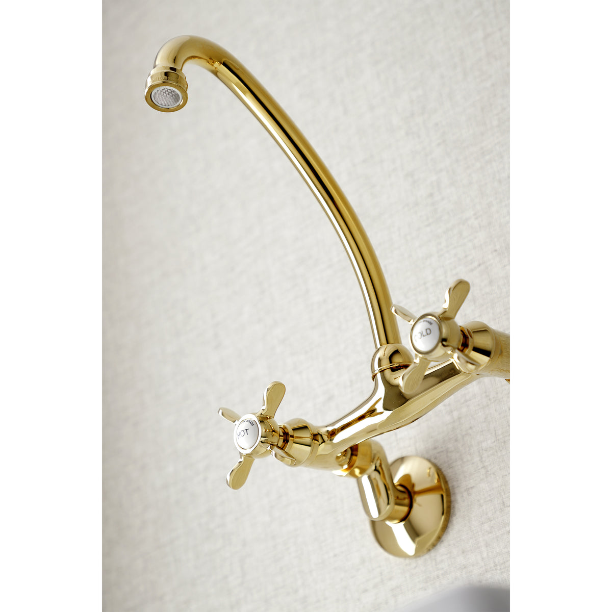 Kingston Brass KS114C Essex Two Handle Wall Mount Kitchen Faucet