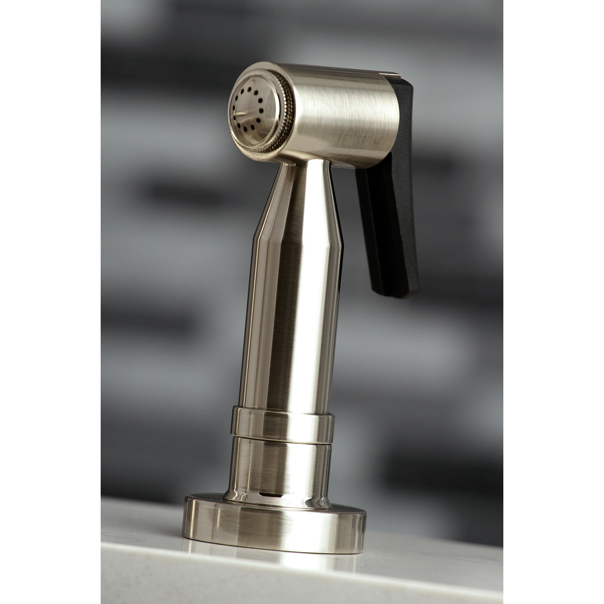 Kingston Brass KS8278DLBS Concord Two-Handle Bridge Kitchen Faucet with Brass Side Sprayer