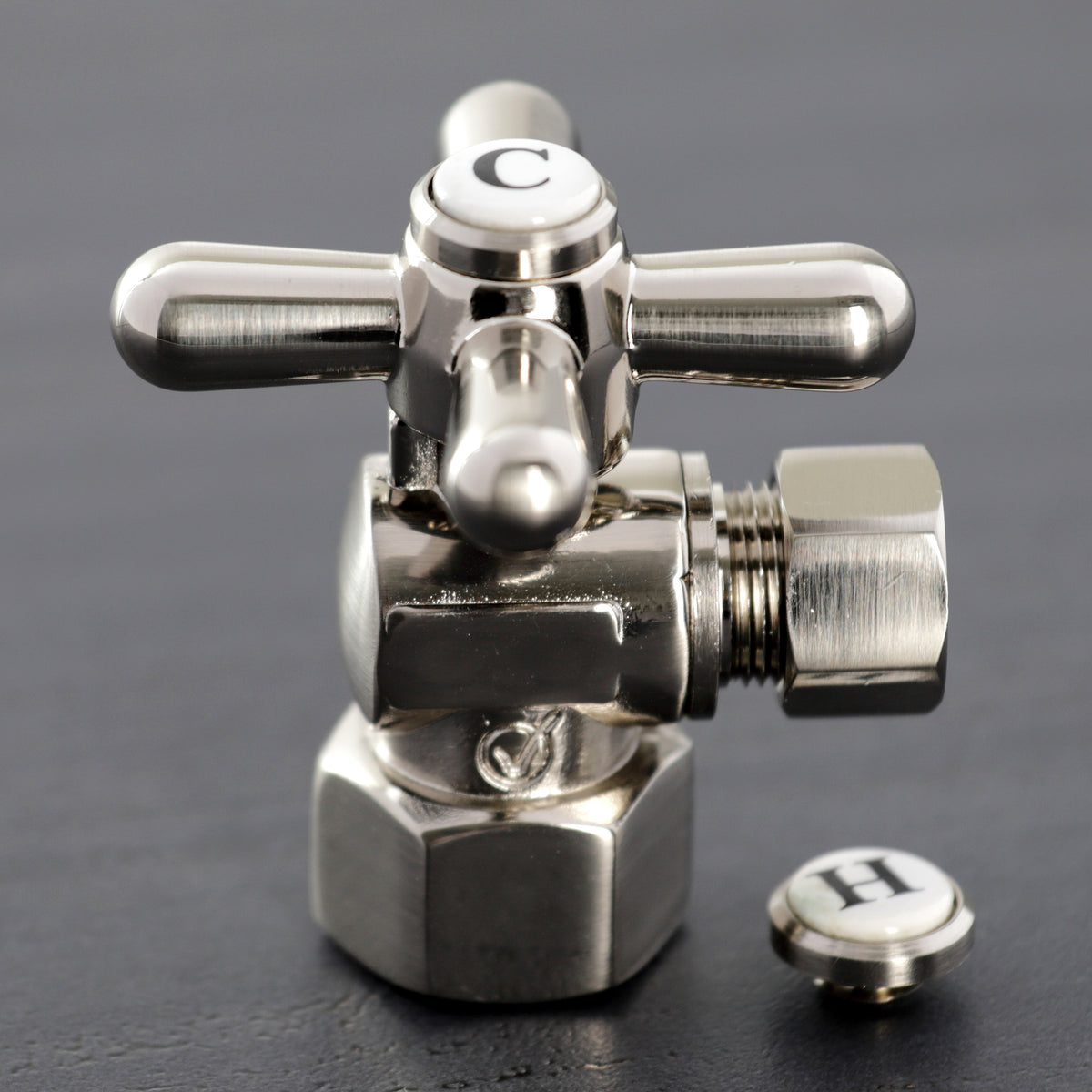 Kingston Brass Quarter Turn Valve (1/2" FIP X 3/8" O.D. Compression)