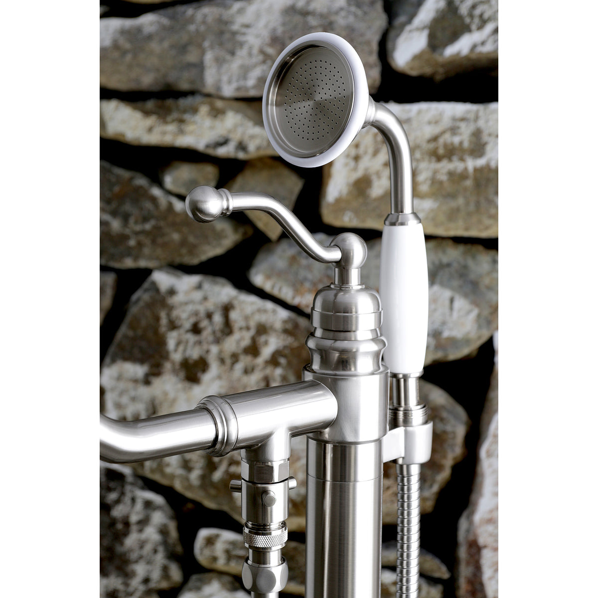 English Country Freestanding Tub Faucet with Hand Shower
