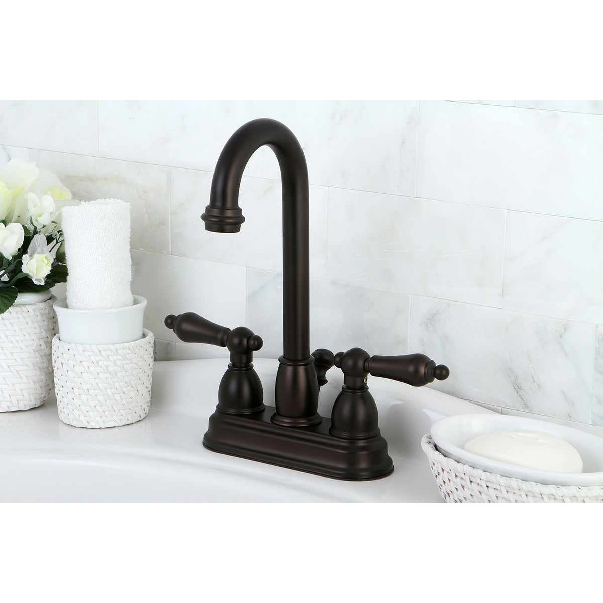 Kingston Brass KB3611AL 4 in. Centerset Bathroom Faucet