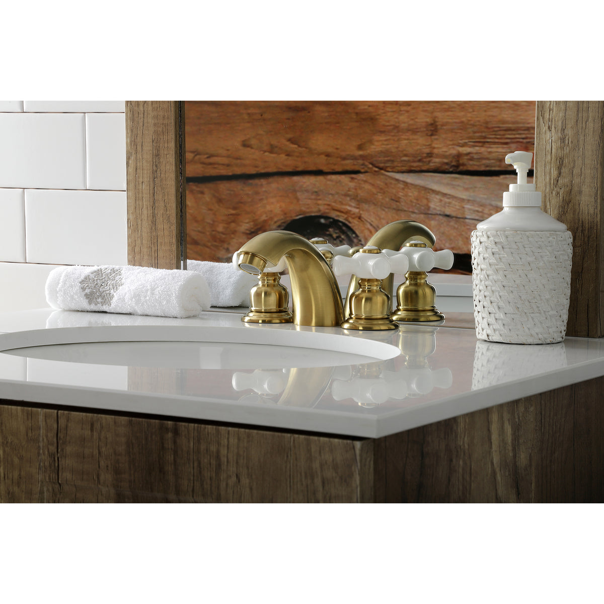 Kingston Brass KB955PX Victorian Mini-Widespread Bathroom Faucet