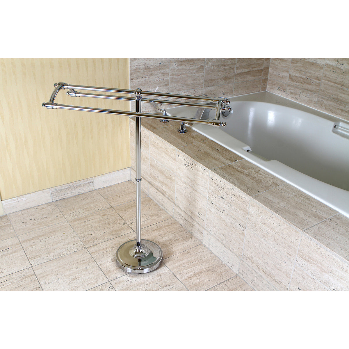 Kingston Brass Pedestal Round Plate Towel Rack