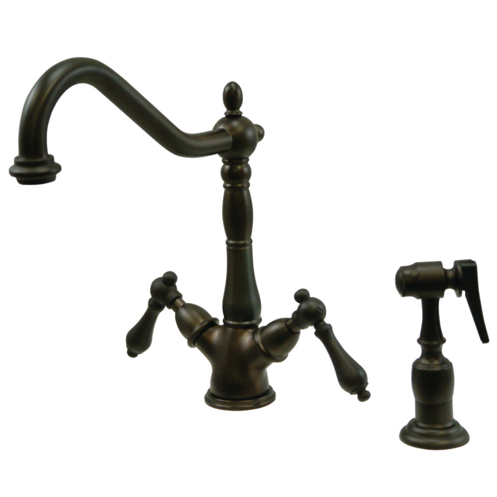 Kingston Brass KS1235ALBS 8-Inch Kitchen Faucet