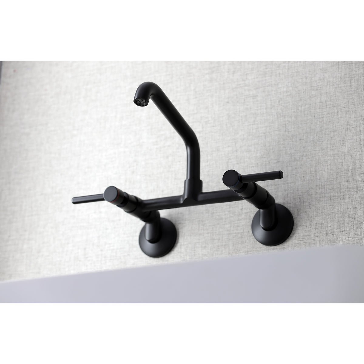 Kingston Brass KS823PN Concord Two-Handle Wall-Mount Kitchen Faucet