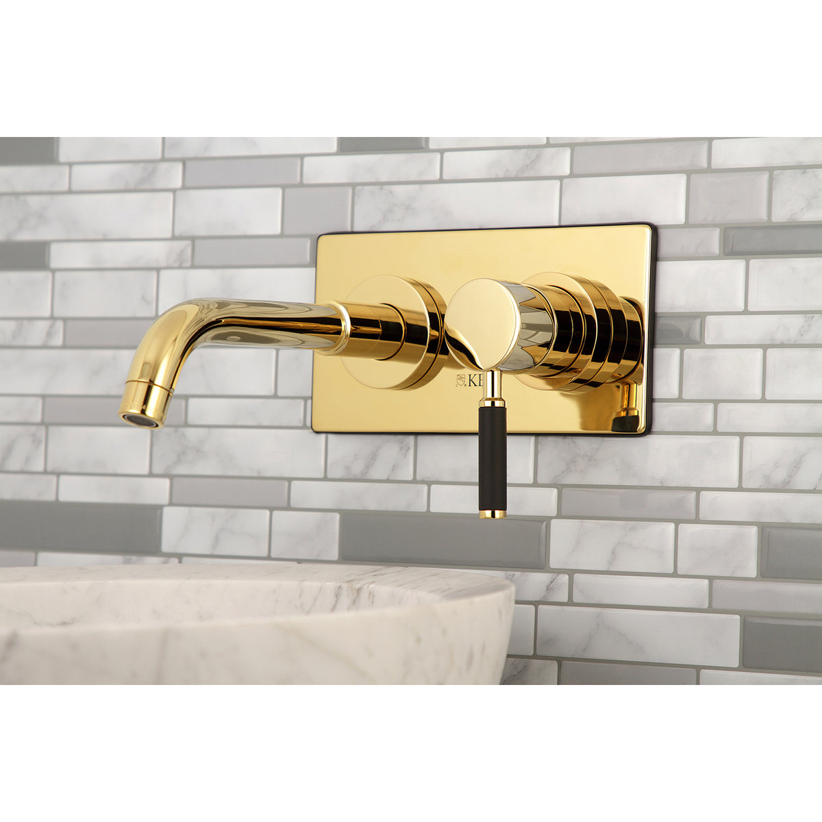 Kingston Brass KS8118DKL Kaiser Single-Handle Wall Mount Bathroom Faucet