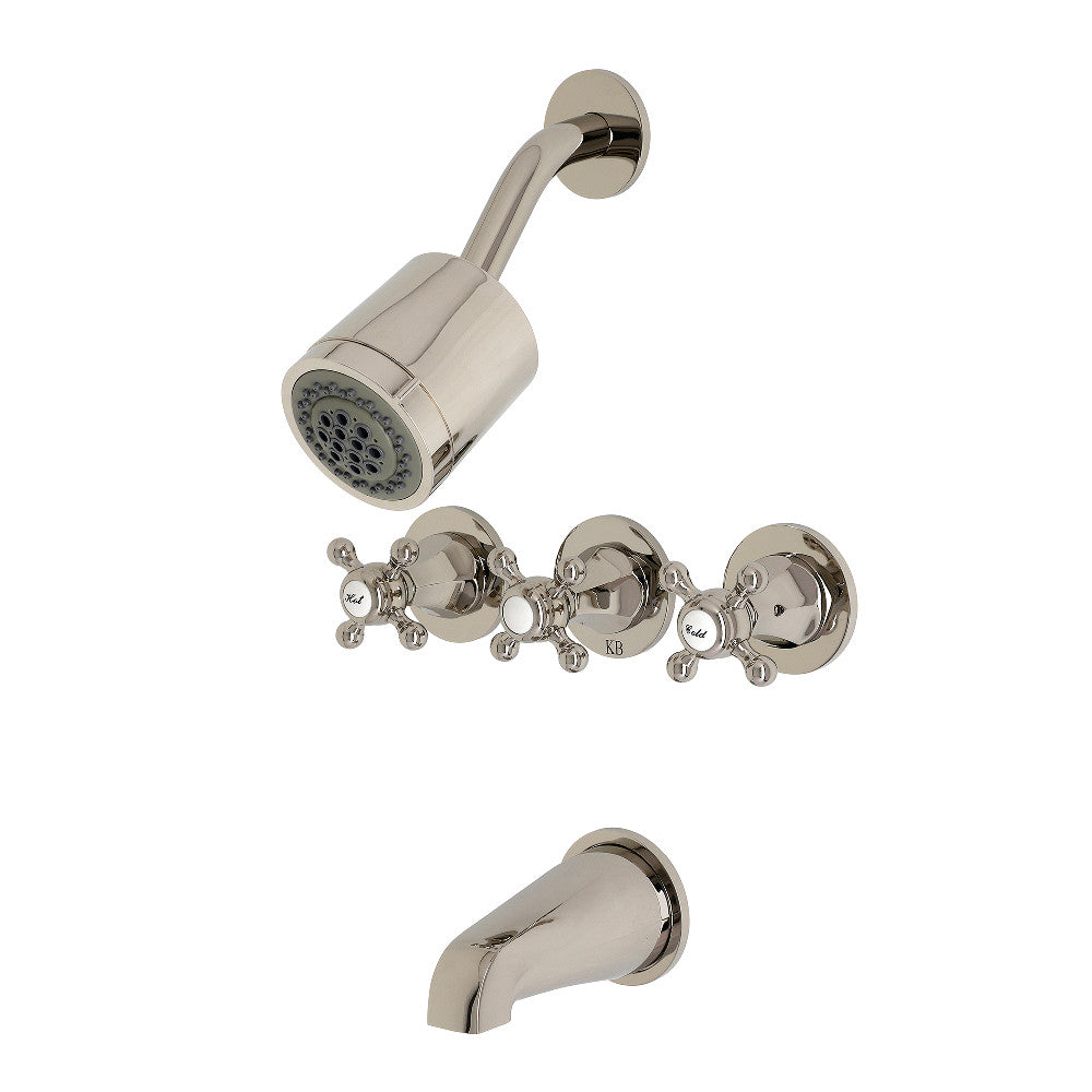 Metropolitan Three-Handle Tub and Shower Faucet