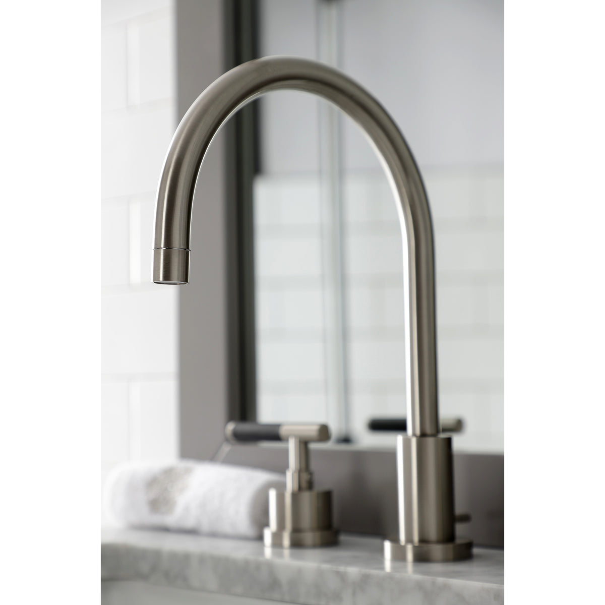 Kingston Brass KS8928CKL Kaiser Widespread Bathroom Faucet with Brass Pop-Up