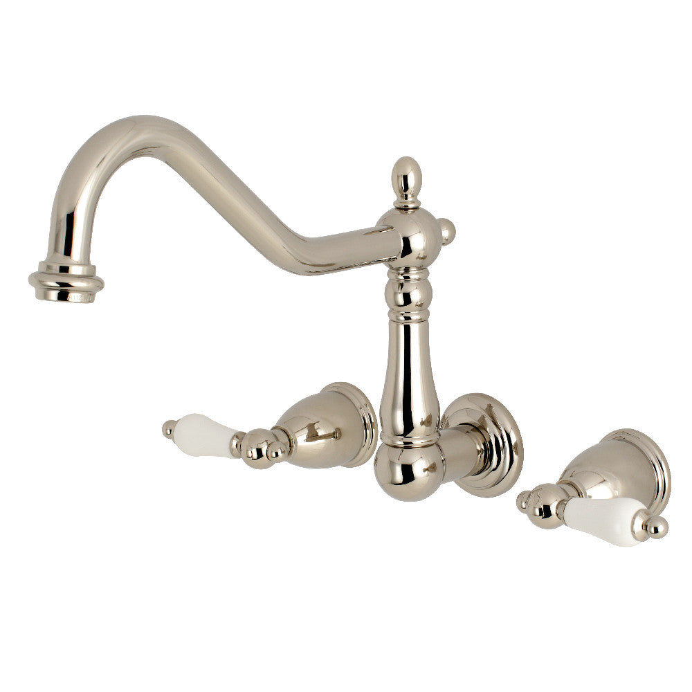 Kingston Brass KS1280PL Heritage Wall Mount Kitchen Faucet