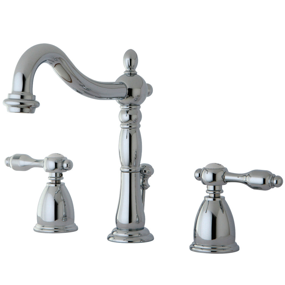 Kingston Brass KB1971TAL Tudor Widespread Bathroom Faucet with Plastic Pop-Up