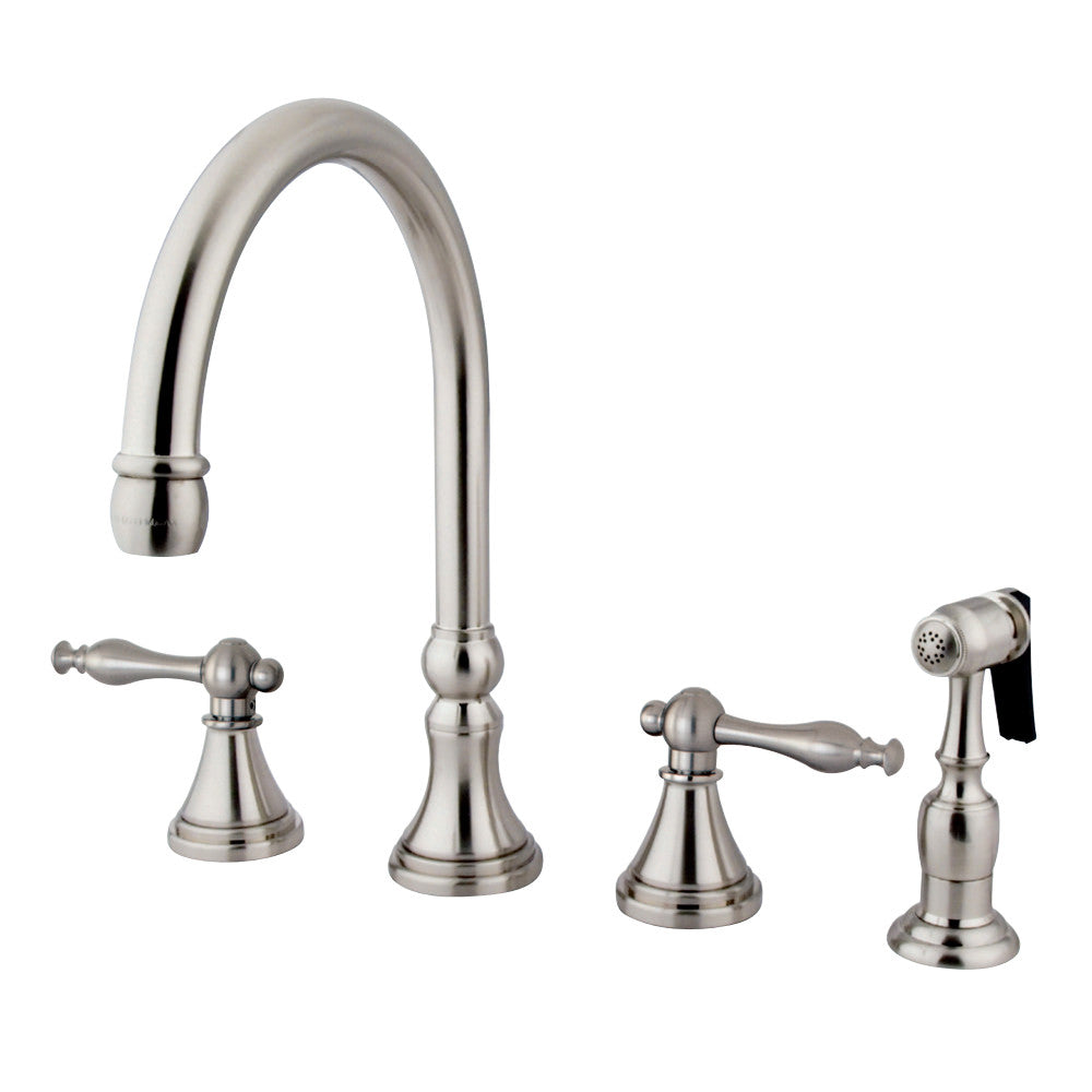 Kingston Brass KS2795NLBS Widespread Kitchen Faucet